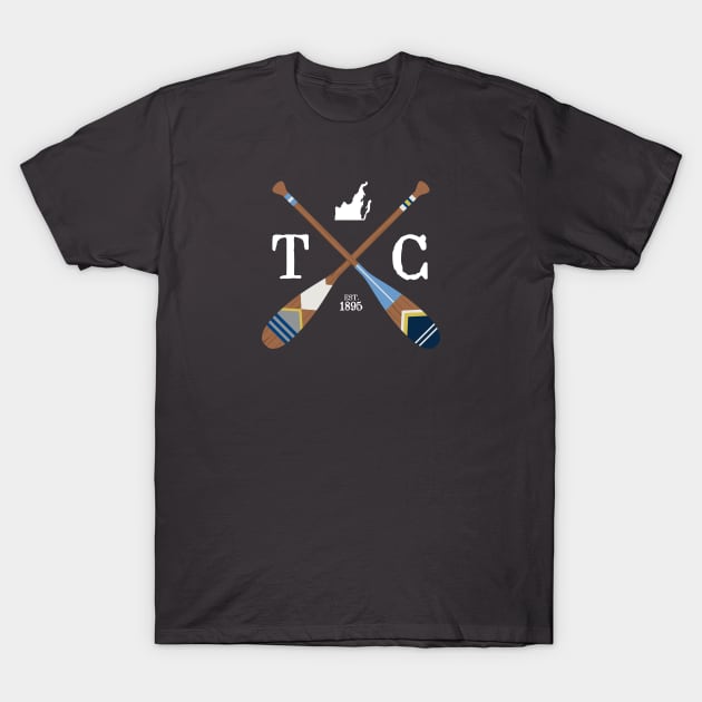 Paddle TC, Traverse City Painted Oars T-Shirt by GreatLakesLocals